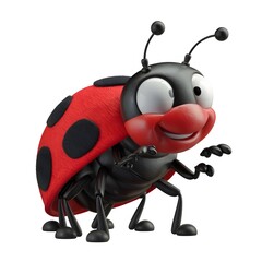 ladybug on white background