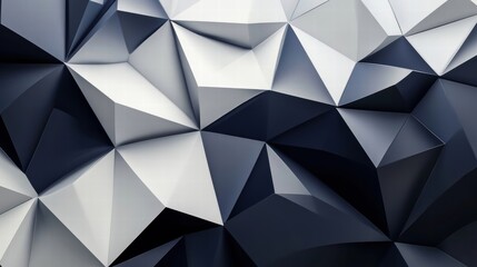 Obraz premium abstract gray and black low poly 3d geometric background