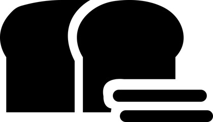 Black bread icon, wheat, food, baker