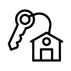 house key line icon