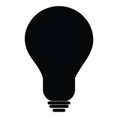 light bulb icon isolated on white Background 