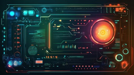 futuristic technology interface hud display