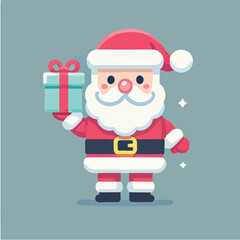 vector santa claus character bringing gifts