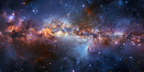 Fototapeta premium Nebula with Interstellar Gas and Dust Clouds