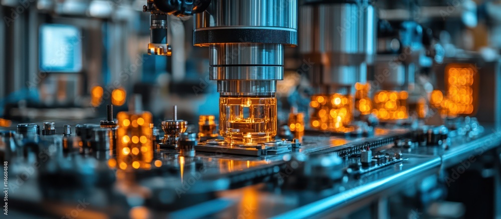 Poster automated electronic component assembly line.
