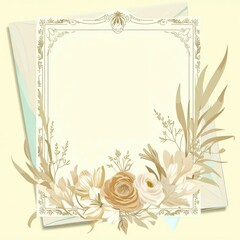 framework for photo or congratulation, Floral pattern, backgrounds bouquet