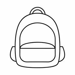 Clean Travel Bag Icon for School Projects.