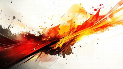 abstract red and orange explosion