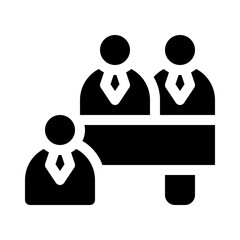Meeting glyph icon