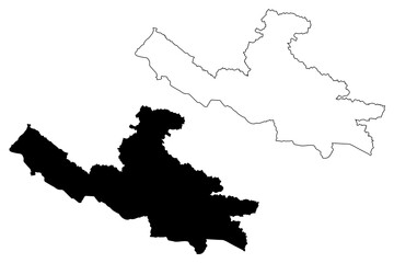 Lumbini Province (Federal Democratic Republic of Nepal, Administrative divisions) map vector illustration, scribble sketch Province No. 5 map
