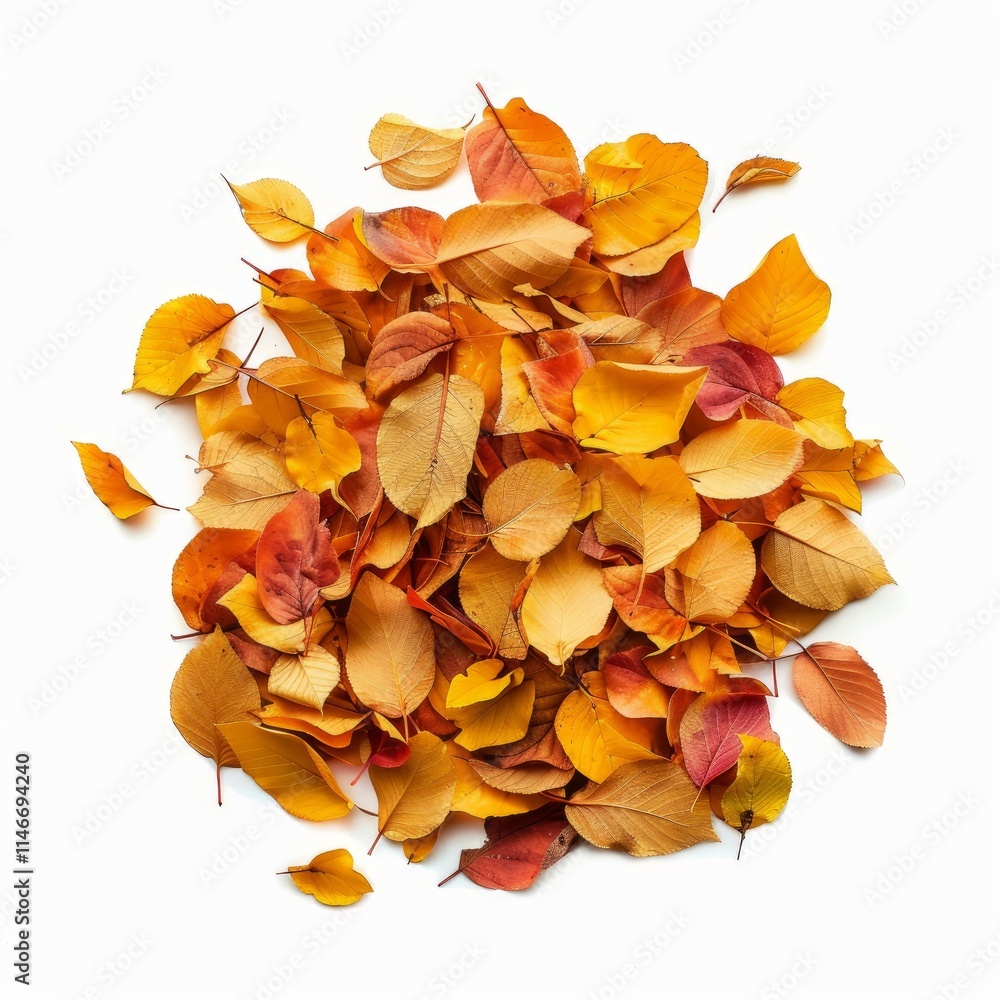 Poster pile of colorful autumn leaves creating a warm and inviting seasonal display