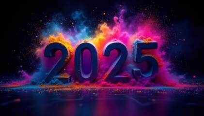 Vibrant new year 2025 celebration graphics