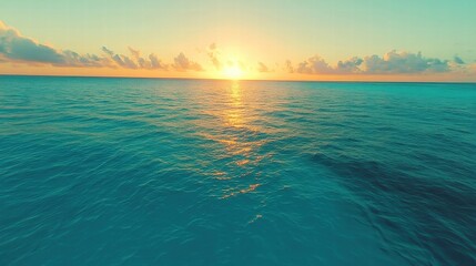 Obraz premium serene sunset over turquoise ocean