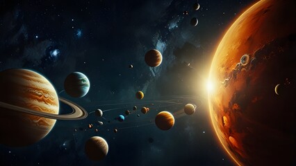 Astrology astronomy space big bang solar system planet creation.