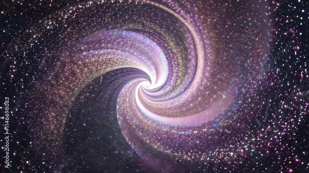 Fototapete journey through a mesmerizing cosmic spiral with vibrant colors and ethereal patterns in a dark spac