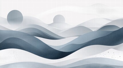 serene blue mountain landscape