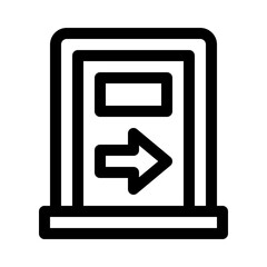 emergency exit line icon