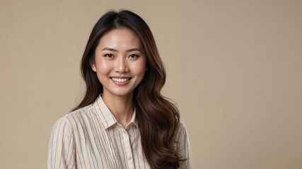 Beautiful young Asian woman with a smile portrait