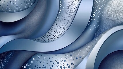 abstract blue swirls and dots background