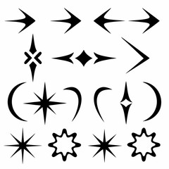 Minimalist Black Arrow Set Vector Design.