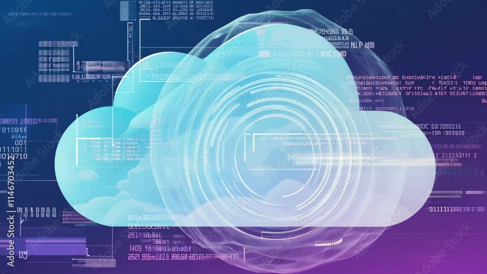 Poster exploring how cloud technology transforms data storage and accessibility for individuals and busines