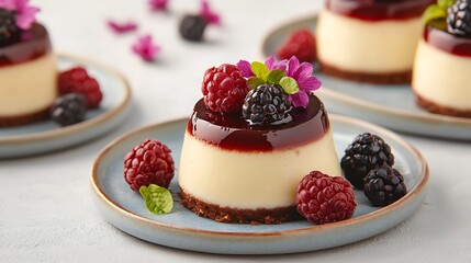 Delicious Mini Berry Cheesecakes with Jewel-toned Glaze