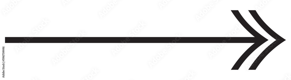 Poster long arrow. black arrow pointing right. black large arrow pointing right. bold thine long arrow. vec