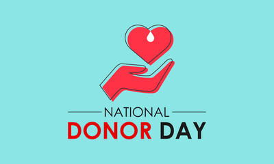 Vector graphic of on the theme of National Organ Donor day observed each year on February 14th. Organ, eye and tissue donation. Banner poster, flyer and background design template. Vector illustration