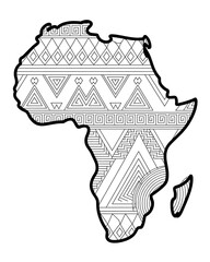 Africa Map Coloring Page Black History Month