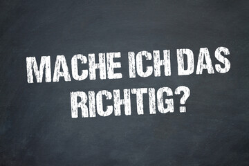 Obraz premium Mache ich das richtig?