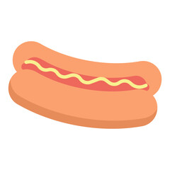 hotdog food flat illustration