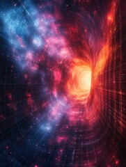 Fototapeta premium Vibrant Abstract Digital Background with Soft Lines