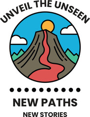 Illustration in concept of Nature tourism in line style