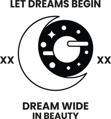 Illustration in concept of Sleeping and good sleep in line style