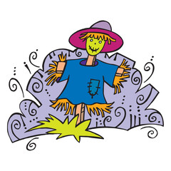 Cartoon character of Scarecrow vector design illustration