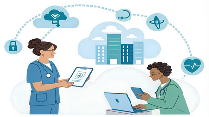 Doctors and nurses engage in a data-driven discussion