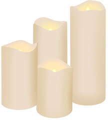 Candle white set