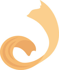 Minimalist vector illustration of a stylized cat silhouette forming the letter j with its tail, ideal for logos and branding projects related to pets, animals, or feline themes