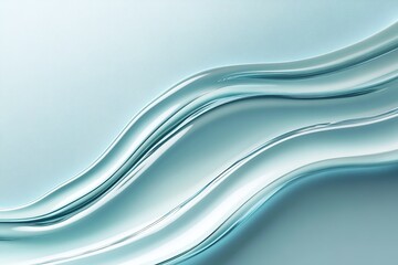 Naklejka premium smooth ripple of metallic liquid spreading outward against clean matte background