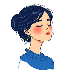 woman illustration, profile pic