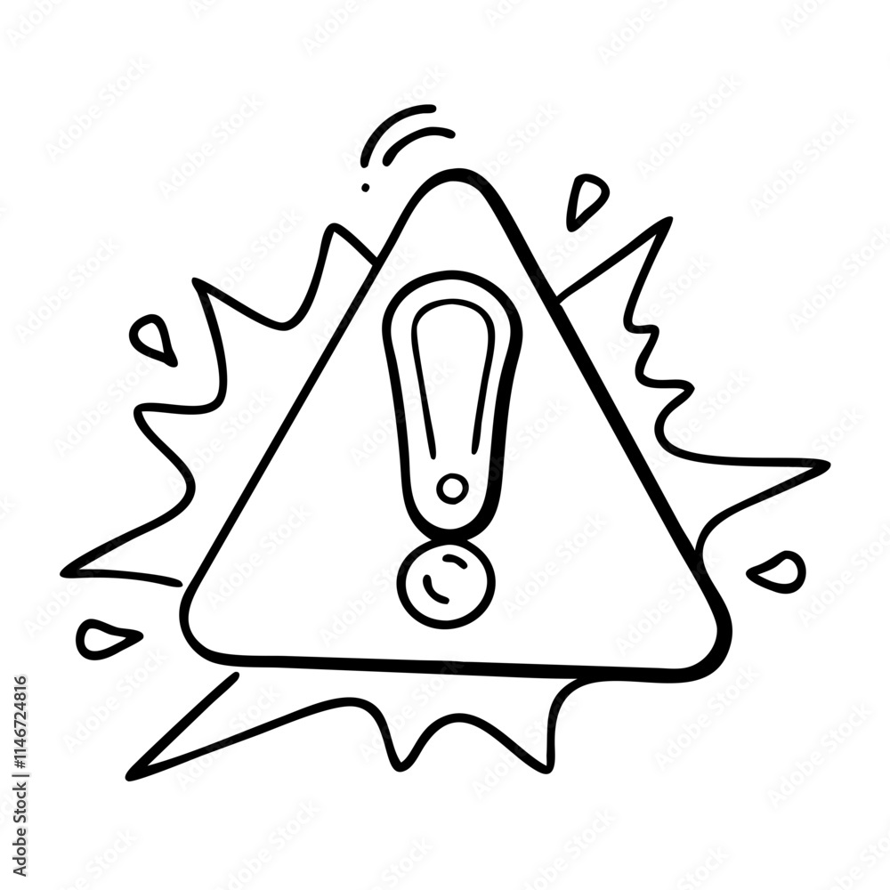 Poster triangle warning sign with exclamation mark alert symbol vector illustration