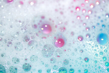 Creative Vibrant Rainbow Water Bubble and Watercolour Background Abstract Colour