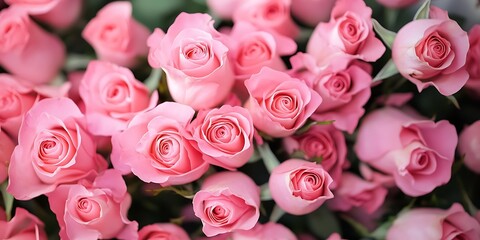 Fototapeta premium a group of pink roses