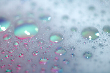 Creative Vibrant Rainbow Water Bubble and Watercolour Background Abstract Colour