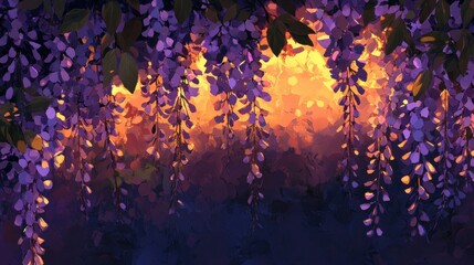 Fototapeta premium wisteria sunset