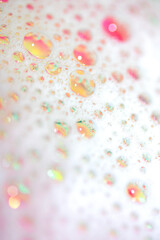 Creative Vibrant Rainbow Water Bubble and Watercolour Background Abstract Colour