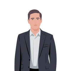  Professional Businessman Vector Illustration in Formal Suit