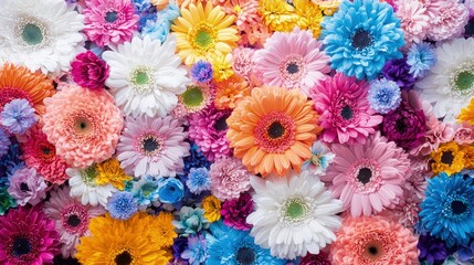 Vibrant colorful flower background.