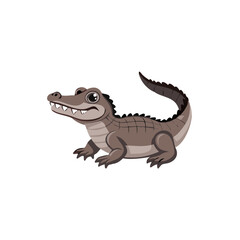 Fototapeta premium Cute Cartoon Crocodile Vector Illustration for Kids and Educational Materials