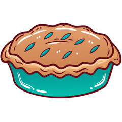  Delicious Freshly Baked Pie Illustration Perfect for Baking Websites and Recipe Blogs